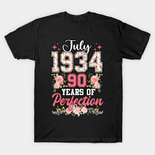 July 1934 90Th Floral 90 T-Shirt